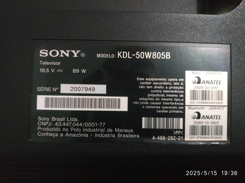 Tv Smart 3d Sony // Com Defeito No Display (Usado)
