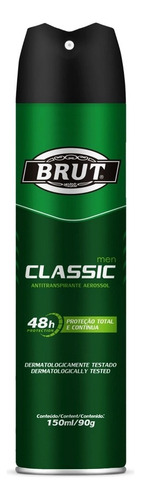 Brut Men Classic Antitranspirante Masculino 150ml Kit C/3 Fragrância Suave