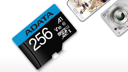 Tarjeta Micro Sd Adata 256gb Con Adaptador Clase 10 V10 A1