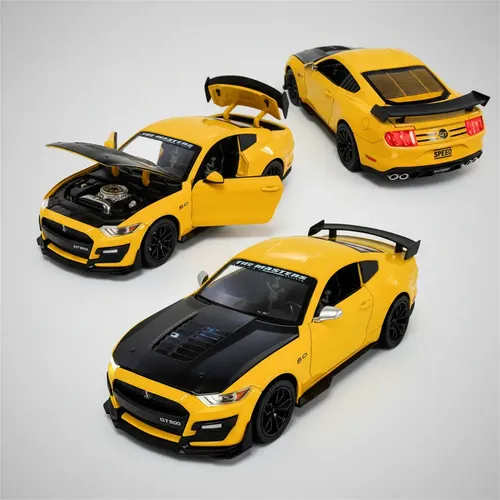 MINI GT Ford Mustang Shelby GT500 2台セット Miniatura Ford Mustang Shelby Gt 500 Luxo Premium Ficção