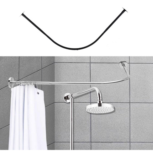 Cortina De Ducha Curva Varilla Expandible De Hardware