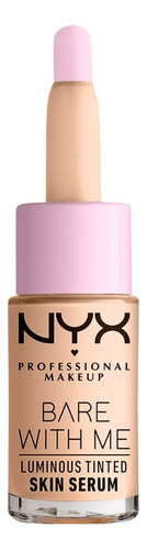Base de maquillaje líquida NYX Professional Makeup Nyx Bare with Me Skin Serum NYX tono light - 43floz 12.6g