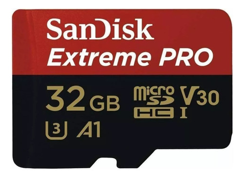 Tarjeta Sandisk Extreme Pro 32gb  200mbs C10, U3, V30, A2