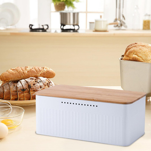 Zc Panera De Metal Con Tapa For Guardar Pan
