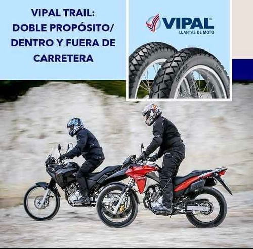 Vipal Tr300 130/80-18 + 90/90-21 Doble Propósito Usa Cámara