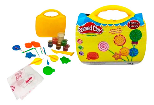 Set 6 Plstilinas Con Moldes Juguete Didactico Para Niños