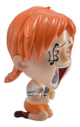 Figura Muñeco Gashapon One Piece Cabezona Nami
