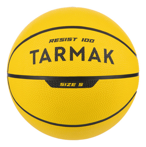 Balón De Basquetbol Tarmak R100 Talla 5 Excelente Agarre Color Amarillo