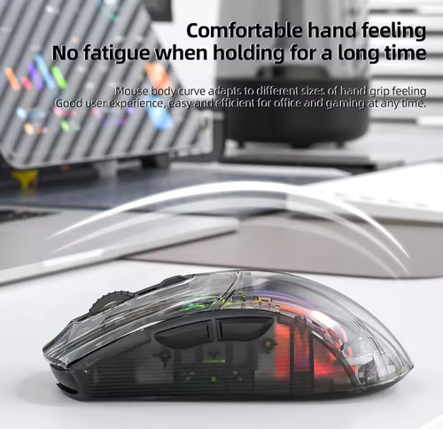 Mouse Sem Fio Attack Shark X2 Pro Com Dock De Carregamento Preto