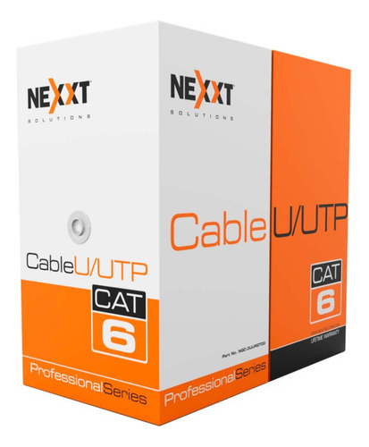 Cable Utp Nexxt Cat6 Cmr, 305 Metros, 23awg, 4p, Rojo Ctman