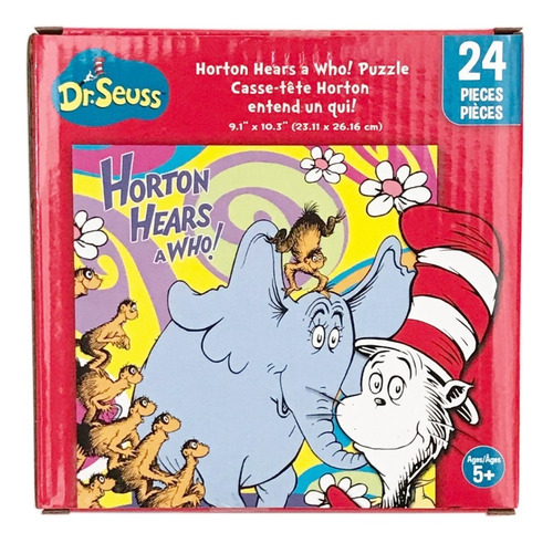 Imagen 2 de 2 de Rompecabezas Dr Seuss Horton Who 24pzs Vista Puzzles 5+ Años