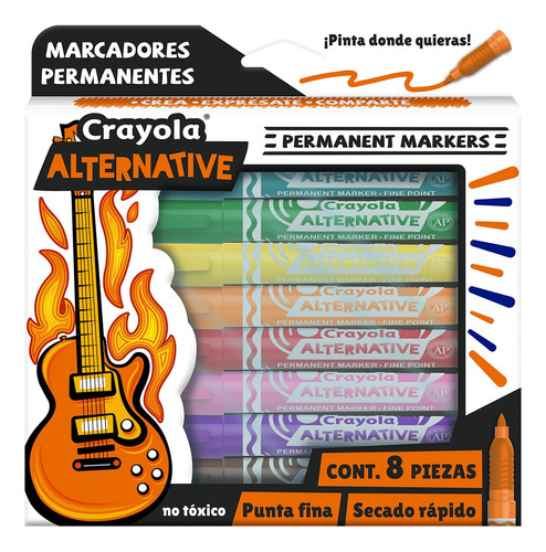 Marcadores Permanentes Crayola 8 Pza