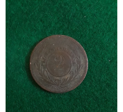 Moneda Uruguay 2 Centésimos 1869 