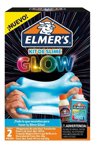 Kit Elmers Slime Glow In The Dark - 2 Piezas - Manualidades 