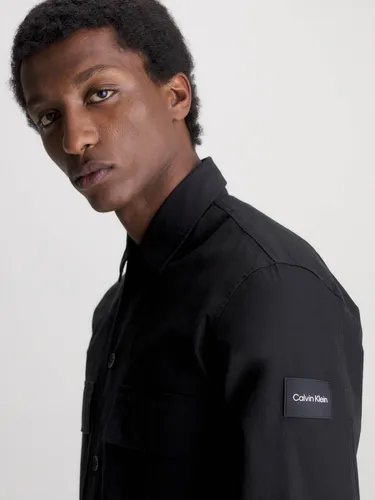 Sobrecamisa De Sarga Negro Calvin Klein