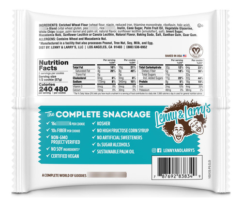 12 Galletas The Complete Cookie Sabores Variados 113 Gramos