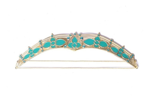 Imagem 5 de 6 de Kit Joias Tiffany Princesa Jasmine Com Coroa Colar E Brincos