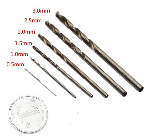Broca Micro Hss Twist .5 Mm 10 Piezas Vástago Recto