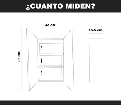 Imagen 7 de 9 de Mueble Flotante Para Baño Moderno 40 X 60 Cm