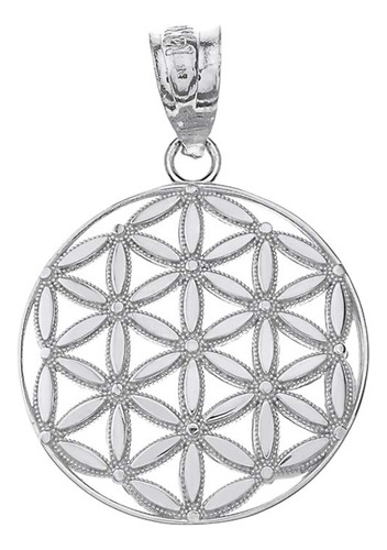 Colgante Espiritual De Plata De Ley 925, Diseño De Flor De.