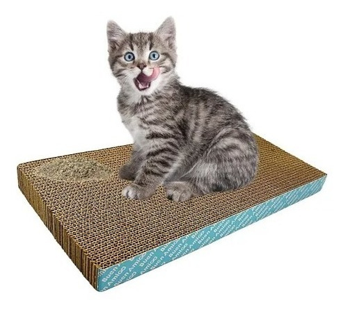 Rascador De Carton Para Gatos Con Catnip Hierba Gatera