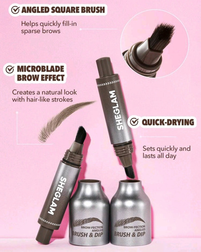 Sheglam Lápiz Liquido De Ceja Brocha Y Dip Vegano