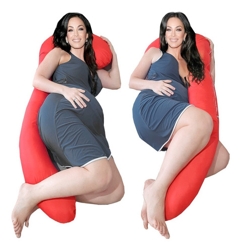 Imagen 3 de 4 de Almohada Almohadon Descanso Cuerpo Entero Forma J