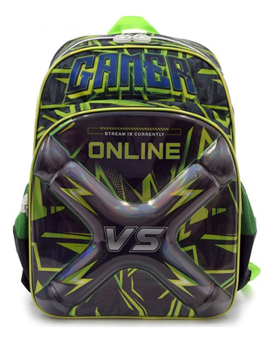 Mochila Escolar Gamer Metalizada 16 Calidad Premium Phi Phi