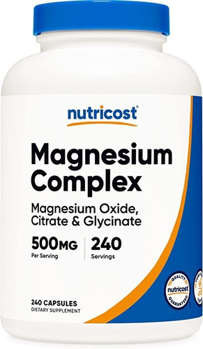 Magnesium Complex 500mg 240u- Salud Muscular-cerebral-inmune