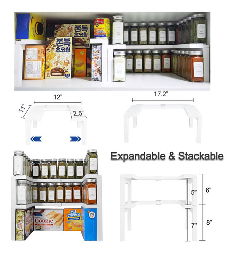 Organizador De Especias Expandible Y Apilable Para Cocina, B