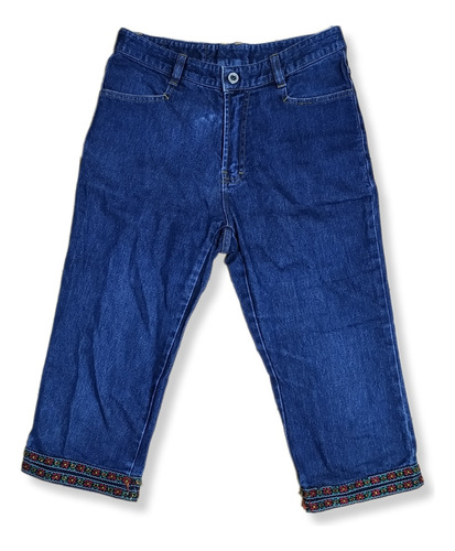 Pantalón Jean Capri Pescador Traído De Corea Talle Xxs