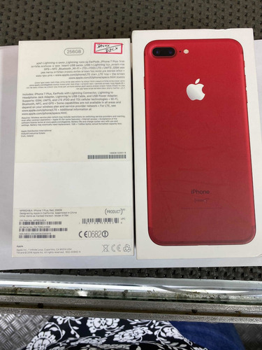 iPhone 7 Plus Vermelho 256gb Caixa, Trincado Home Funcionand