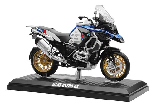 1/12 R1200gs Miniatura Modelo Moto Con Luz Y Sonido Base [u]