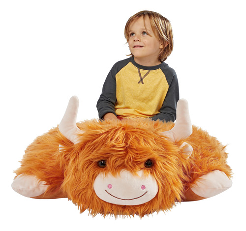 Pillow Pets Vaca Highland Jumbo De 30 