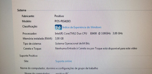 Desktop Positivo Core 2 Duo 3ghz 3gb Ram Ddr3 Hd 320gb Dvd