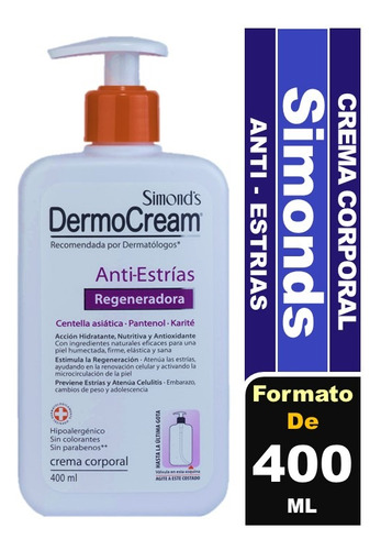 Simond's Dermo Cream Crema Corporal Anti-estrías 400 Ml