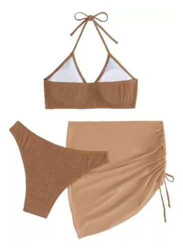 Conjunto De Trajes Baño De Traje De Baño De Tres Piezas