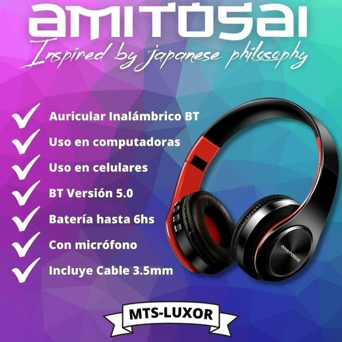 Kit De Audio Mts-btswitch+mts-luxor+cusb24a Amitosai+etheos Color Rojo