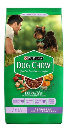 Imagen 1 de 1 de Alimento Dog Chow Salud Visible cachorro de raza mini y pequeña sabor mix en bolsa de 1.5kg