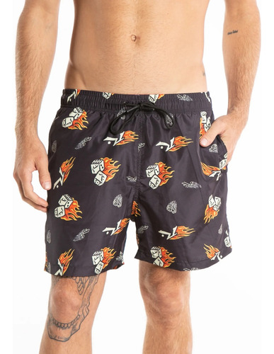 Short De Baño Rusty Casino Fire Hombre Boardshort