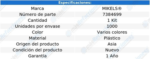 Cinchos De Plástico Bote 1000 Pzas Diferentes Colores Mikels