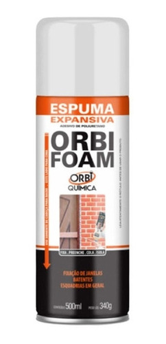 Espuma Expansiva Fácil Uso 500ml Selante Isolamento Orbi