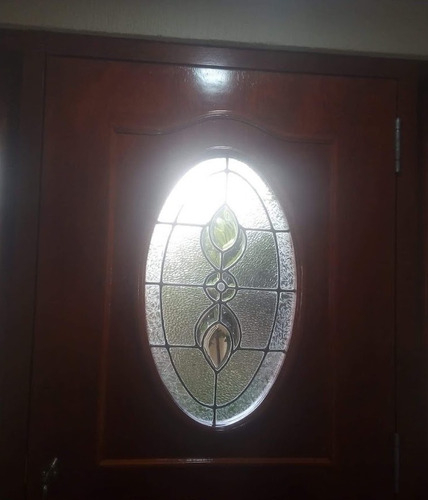 Imagen 2 de 3 de Vitral Emplomado Para Puerta Con Diseño Abstracto