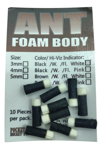 Ant Foam Body Para Hormigas Pocket Rockets Atado De Moscas