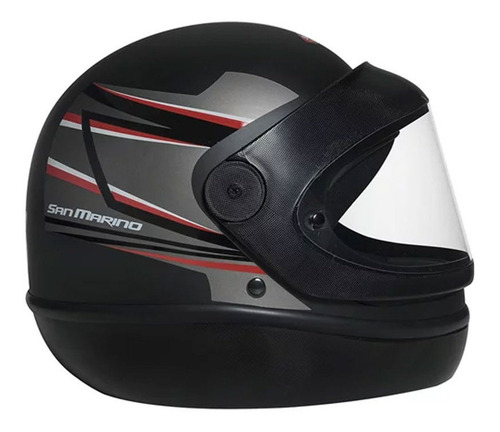 Imagem 4 de 5 de Capacete Taurus San Marino Titanium Preto Fosco/cinza