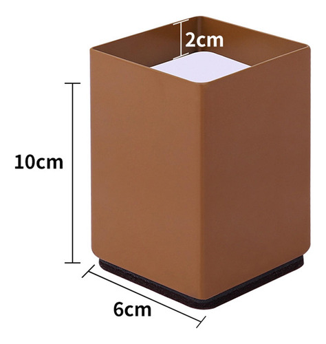Elevador De Silla Para Muebles Cuadrado 6x10cm Marrón