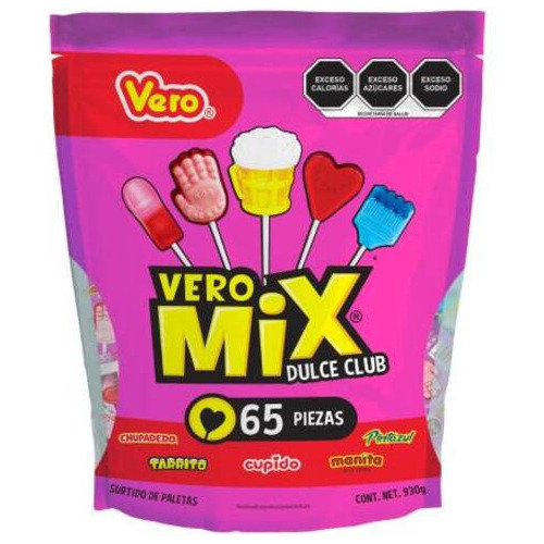 Paletas Vero Mix Dulce Club 65 Piezas