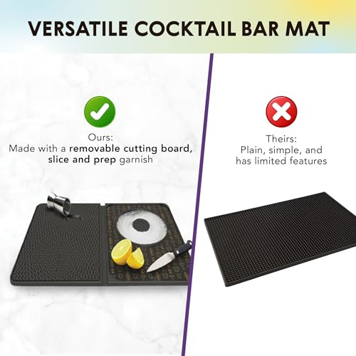 Talisman Designs Multiuse Cocktail Bar Mat Black