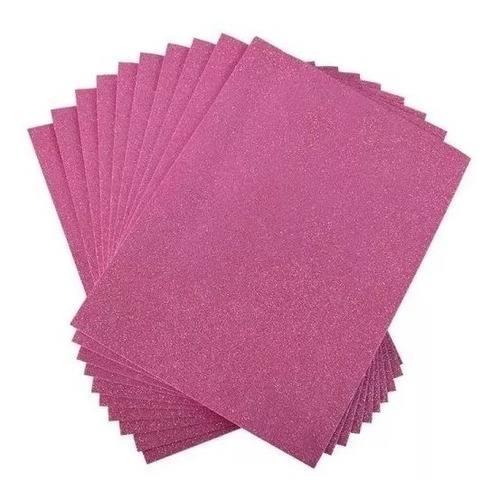 Fomi Foamy Escarchado Rosado 4 Cartas X 10 Unidades