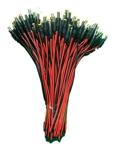 200 Cabo Rabicho Plug P4 Macho Cftv Fita Led Alarmes Câmeras 127/220v